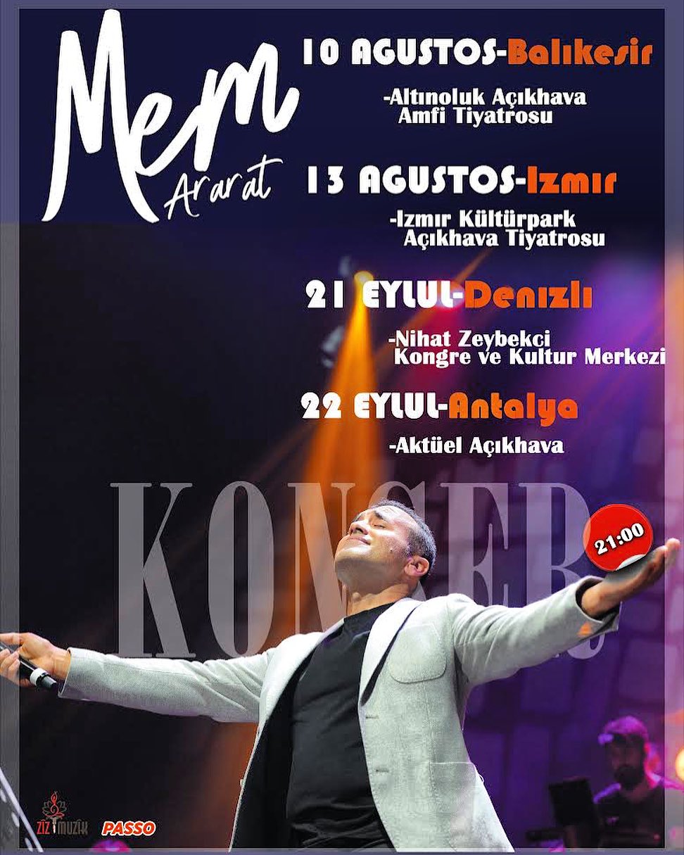 Mem Ararat 4 ilde konser verecek